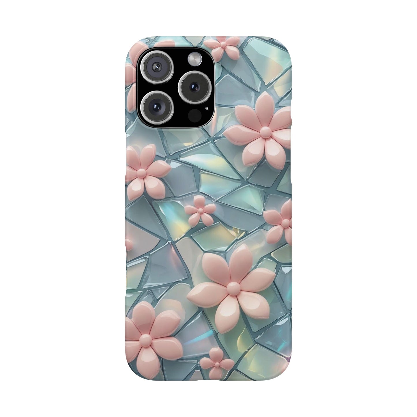 Snap Case Elegante Florale iPhone Handyhülle mit 3D-Effekt