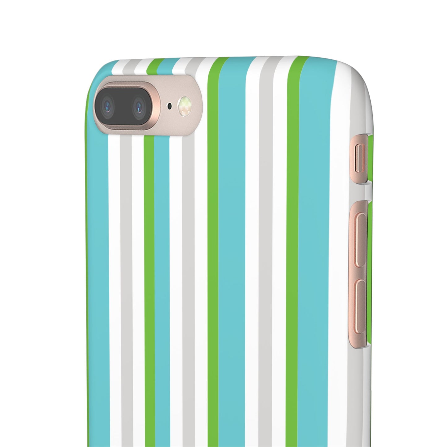 iPhone Snap Case - Modernes Abstraktes Design mit Grünen und Weißen Linien