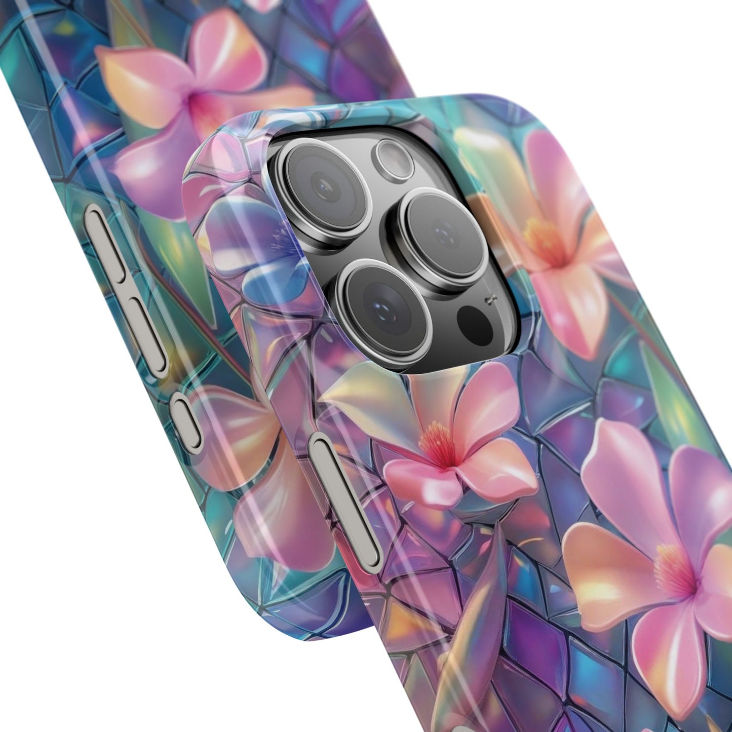 Snap Case Elegante Florale iPhone Handyhülle mit 3D-Effekt