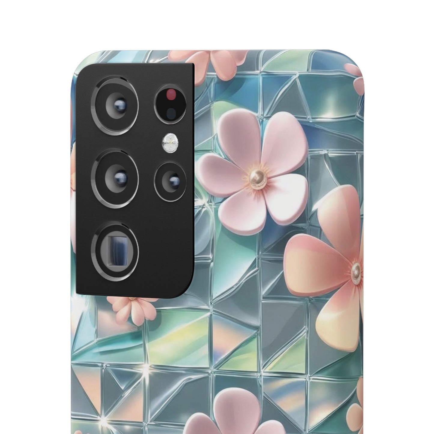 Snap Case Samsung Handyhülle mit 3D-Effekt und Blumenmuster