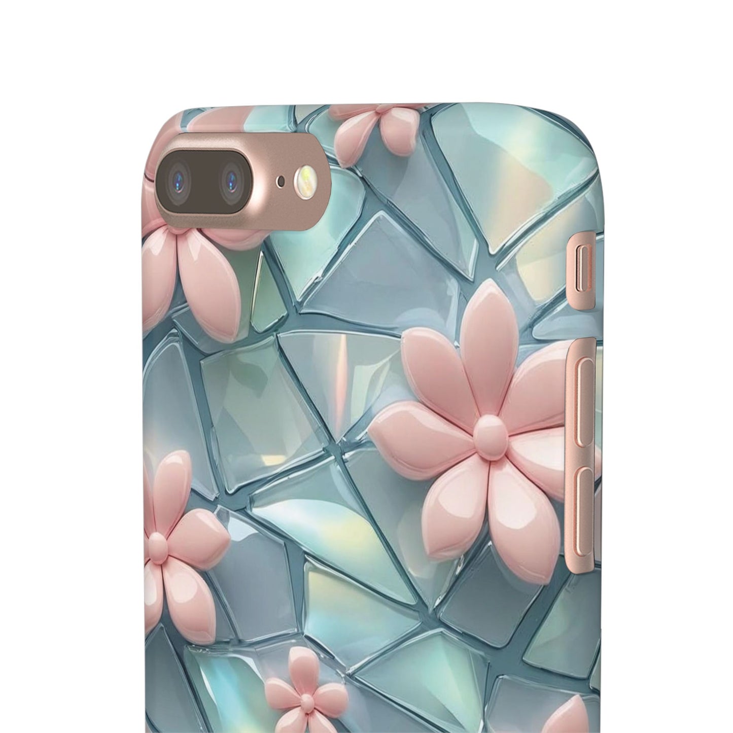 Snap Case Elegante Florale iPhone Handyhülle mit 3D-Effekt