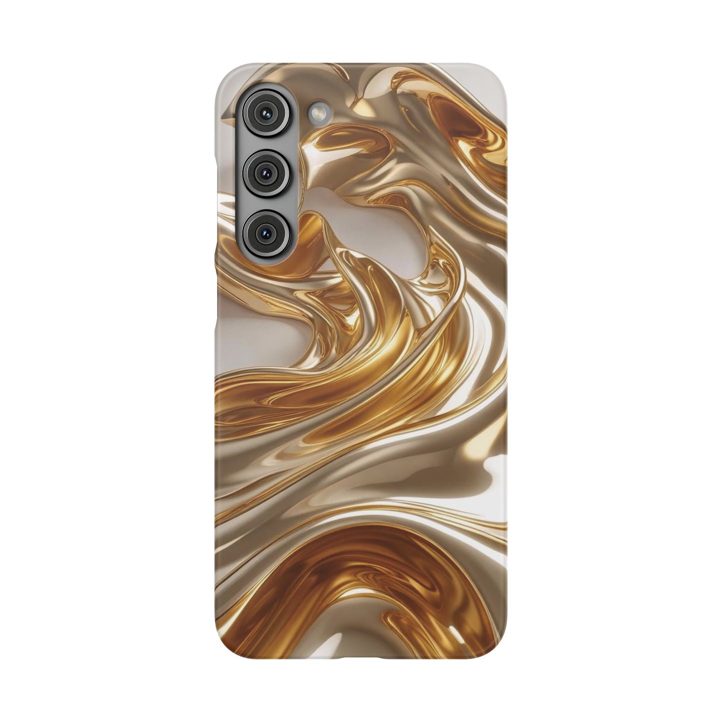 Snap Case Samsung Handyhülle – Gold Dynamic Liquid 3D Effekt