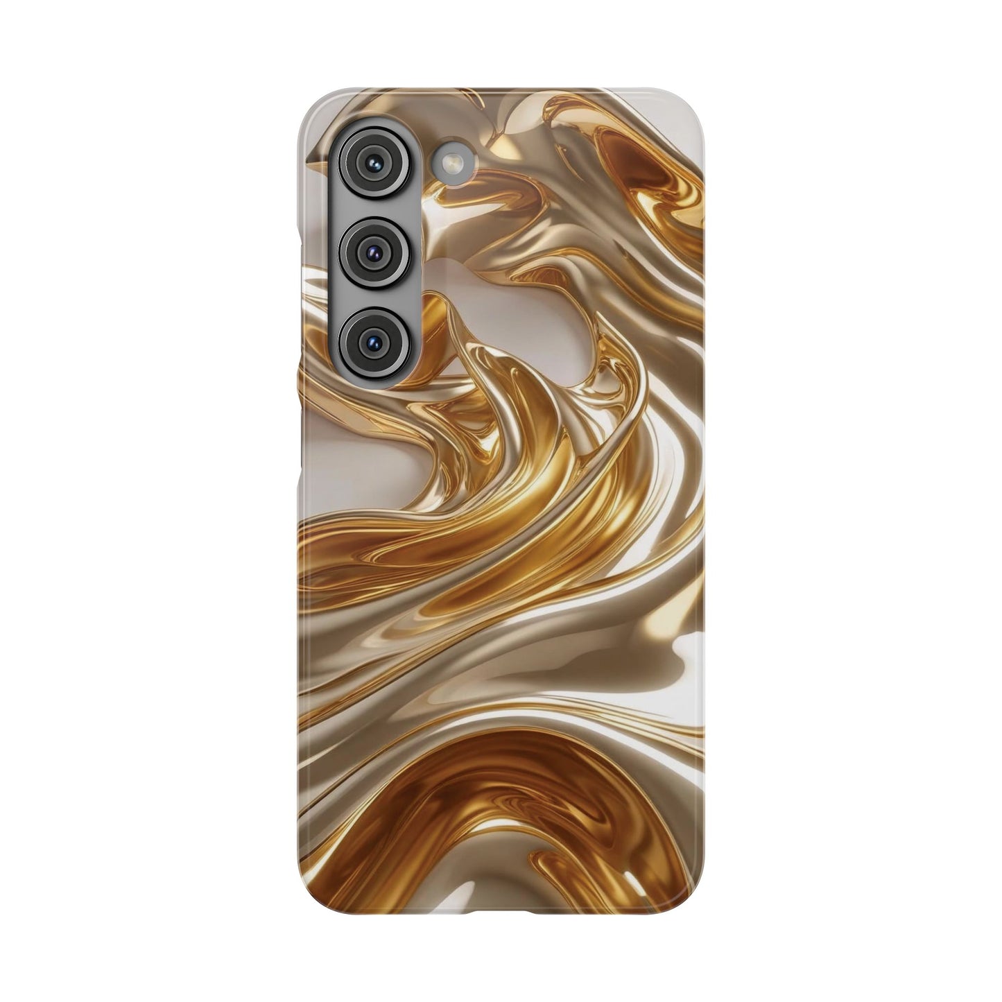 Snap Case Samsung Handyhülle – Gold Dynamic Liquid 3D Effekt