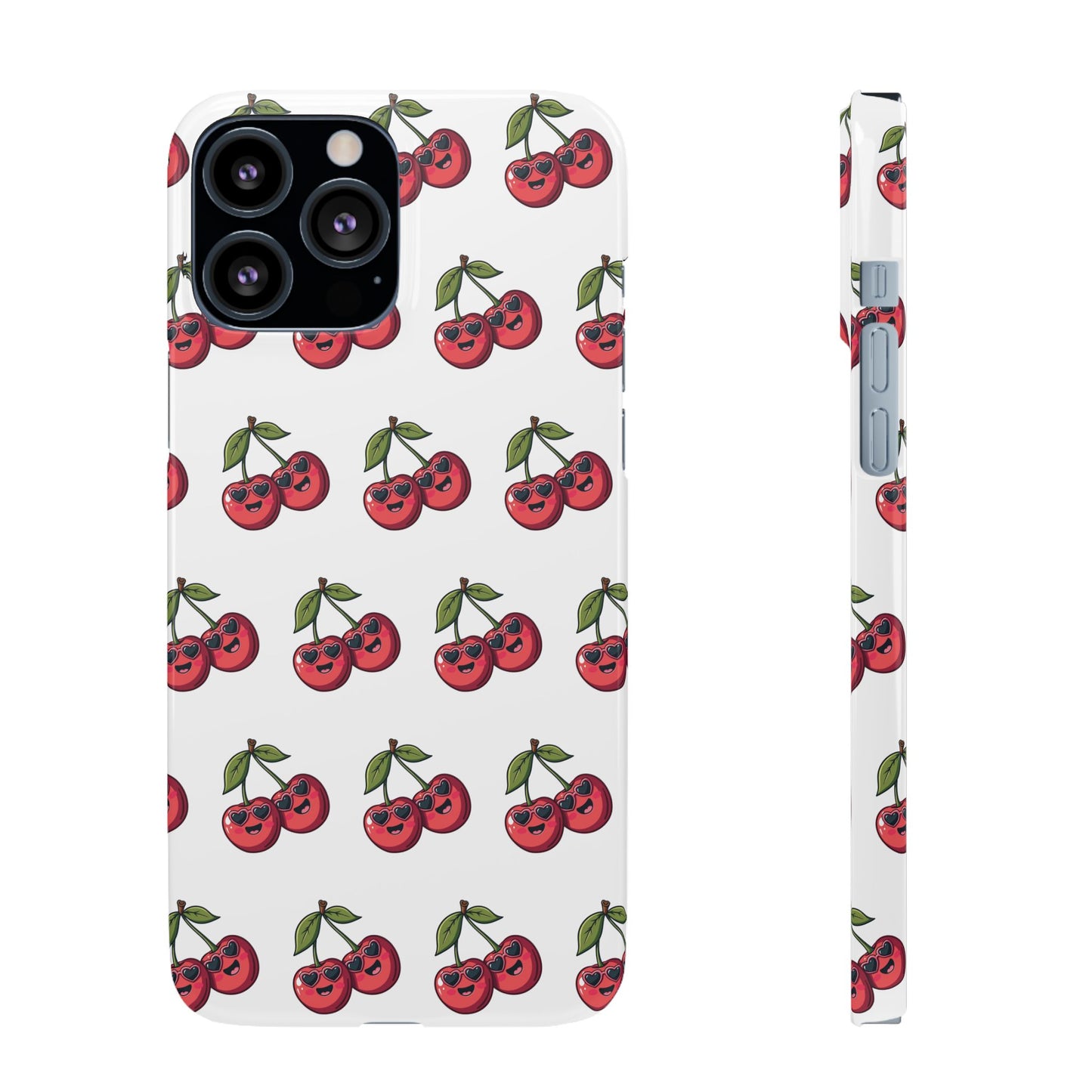 iPhone Snap Case Handyhülle Happy Cherry Design