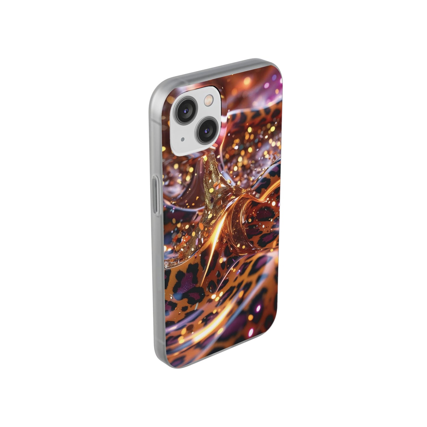 iPhone Flexi Case – Leopardenmuster