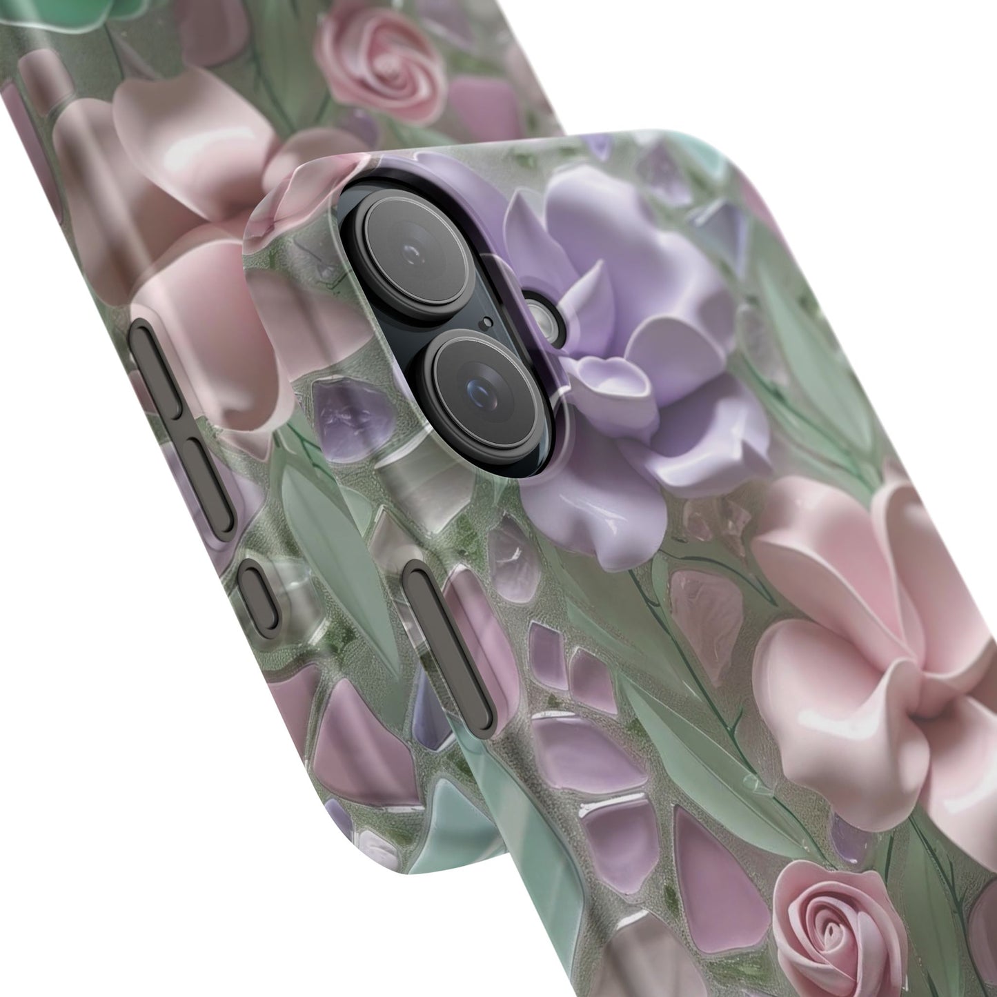 Snap Case Elegante Florale iPhone Handyhülle mit 3D-Effekt