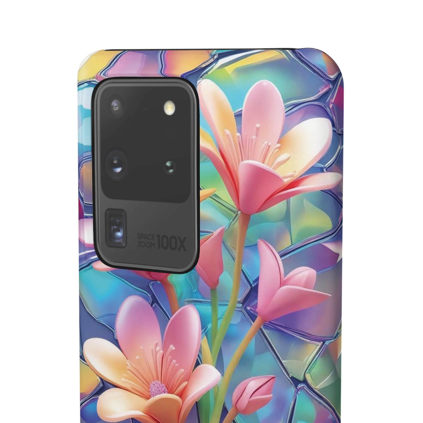 Snap Case Elegante Florale Samsung Handyhülle mit 3D-Effekt