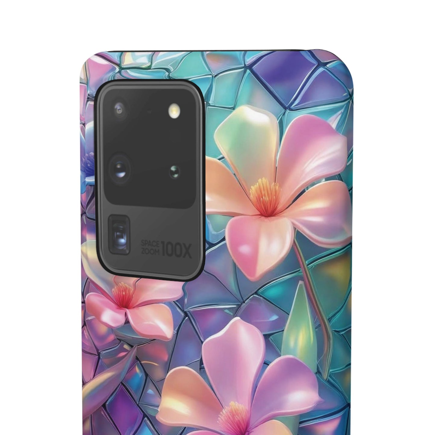 Snap Case Elegante Florale Samsung Handyhülle mit 3D-Effekt