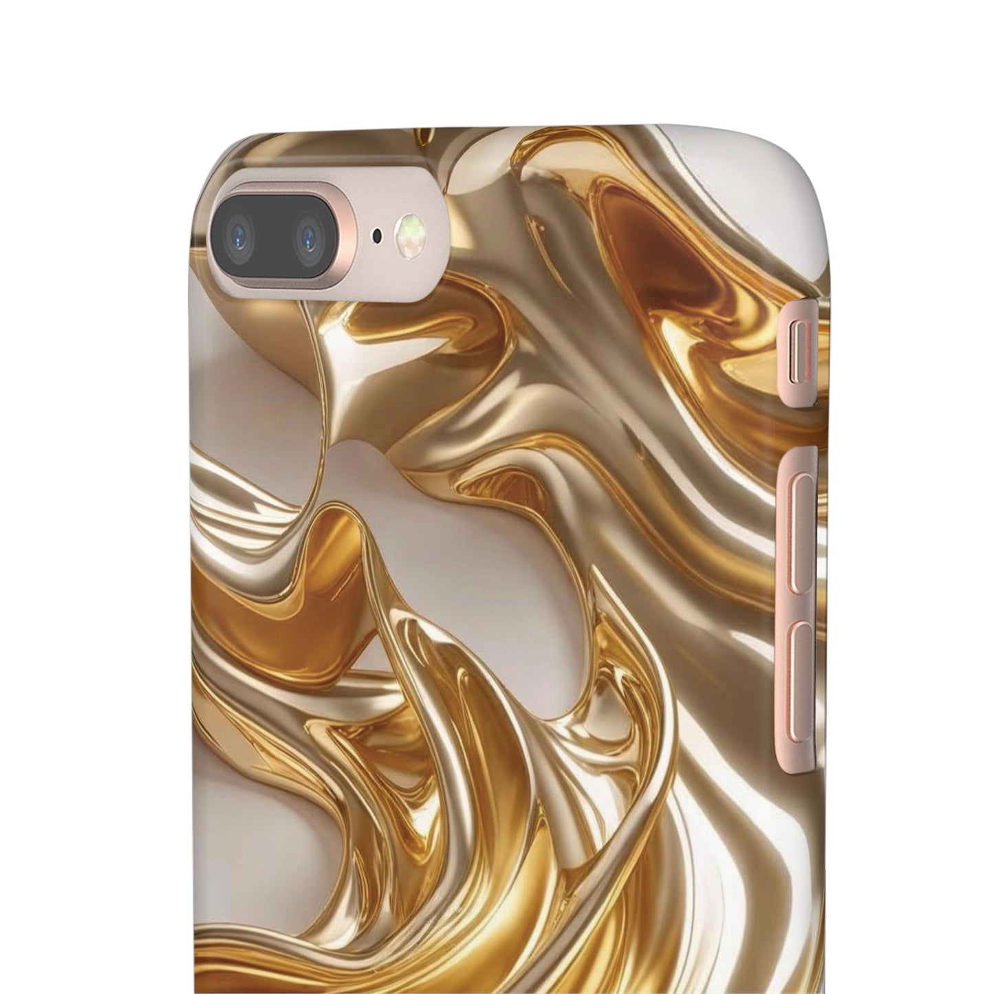 Snap Case iPhone Handyhülle – Gold Dynamic Liquid 3D Effekt