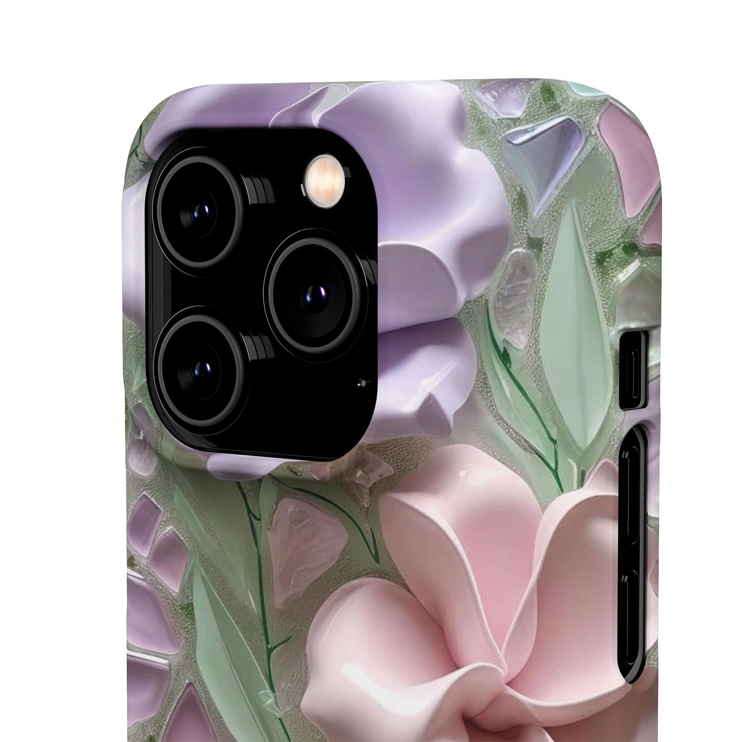 Snap Case Elegante Florale iPhone Handyhülle mit 3D-Effekt
