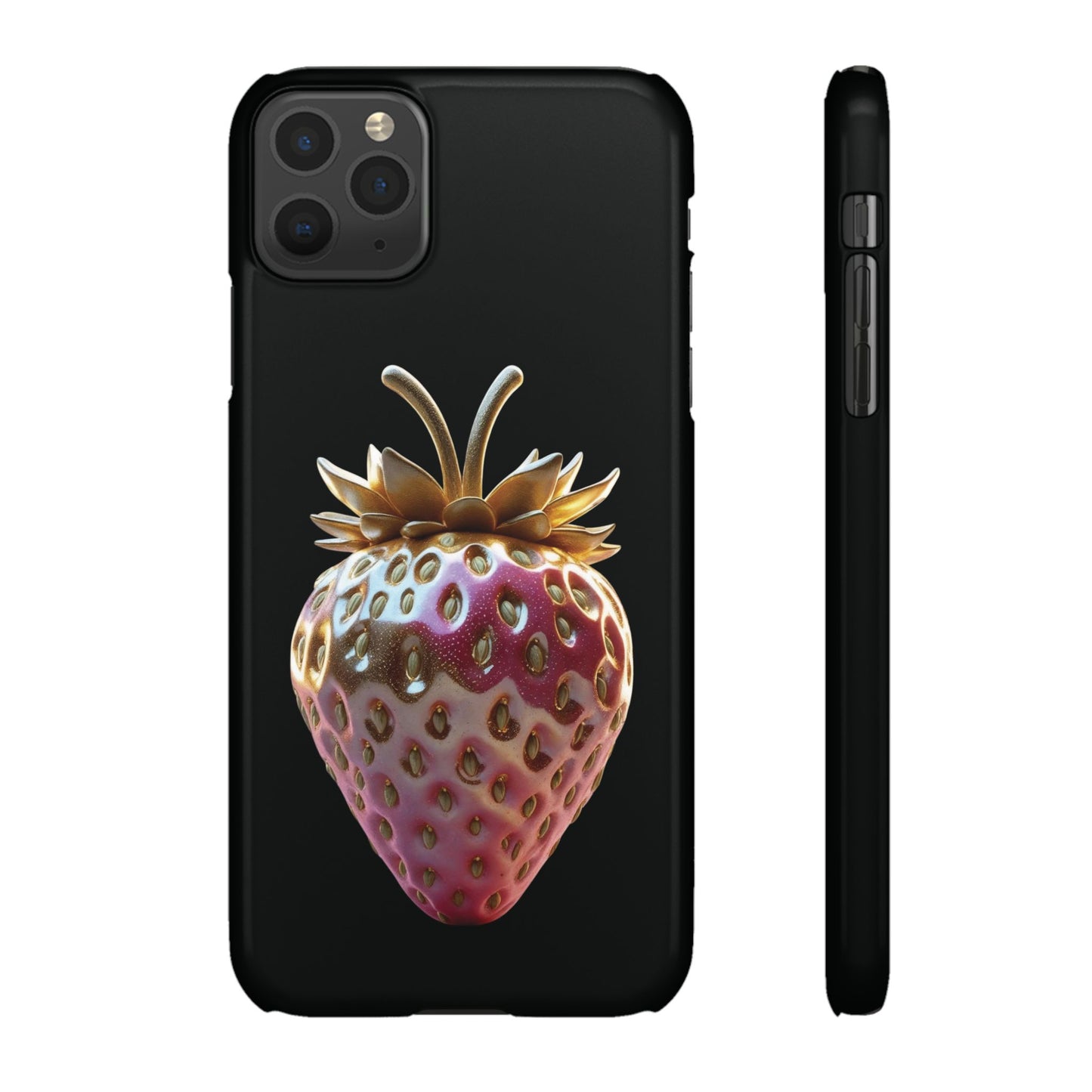 Snap Case iPhone Handyhülle - 3D Effekt Erdbeeren