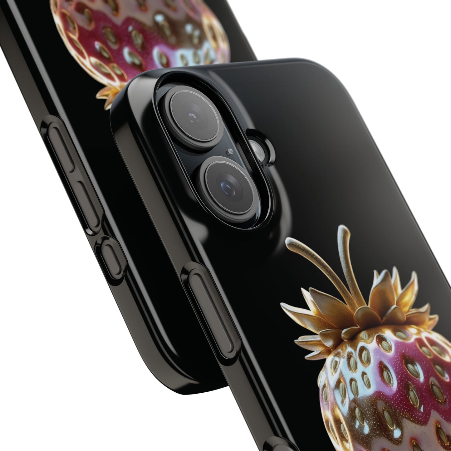 Snap Case iPhone Handyhülle - 3D Effekt Erdbeeren
