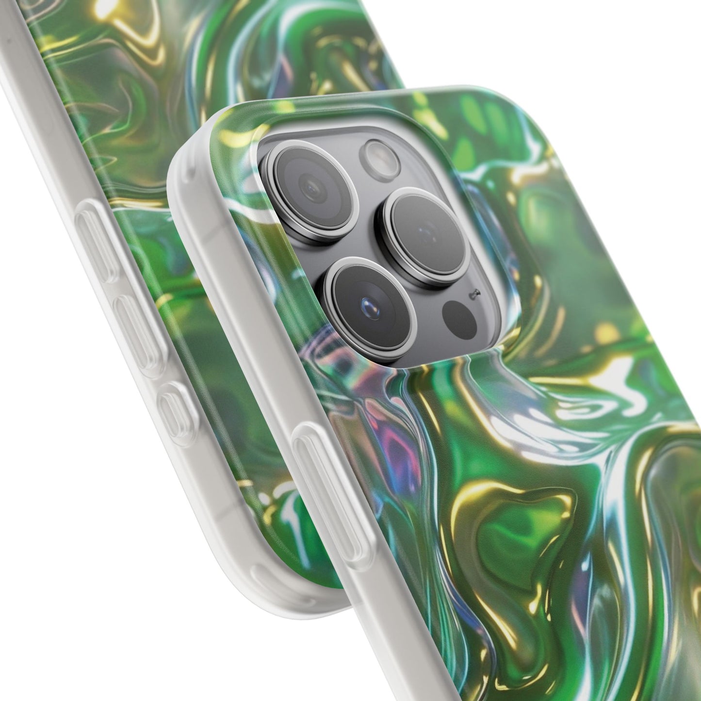 iPhone Handyhülle Flexi Case - Grün Metallic