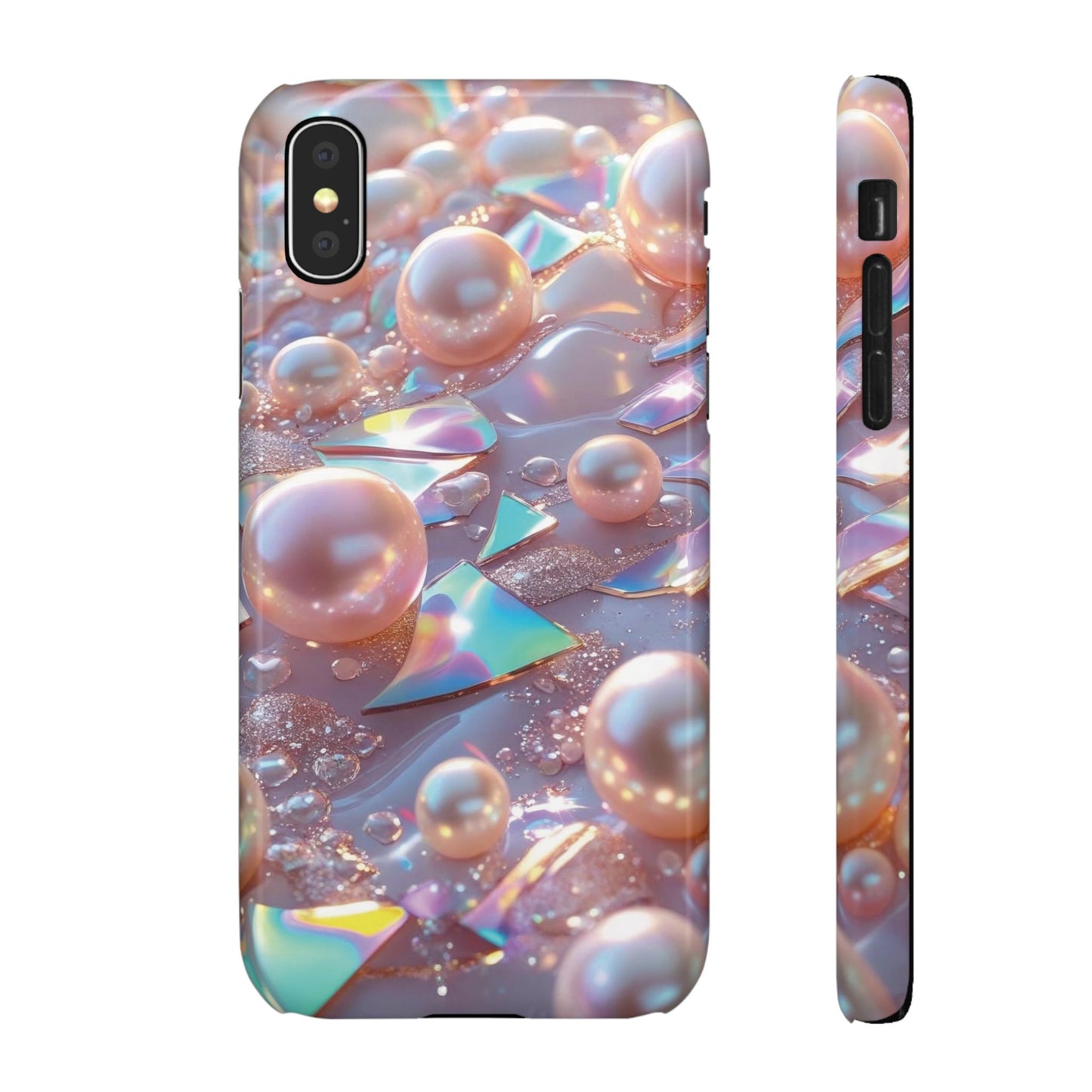 Snap Case iPhone Handyhülle – 3D Perlen Effekt