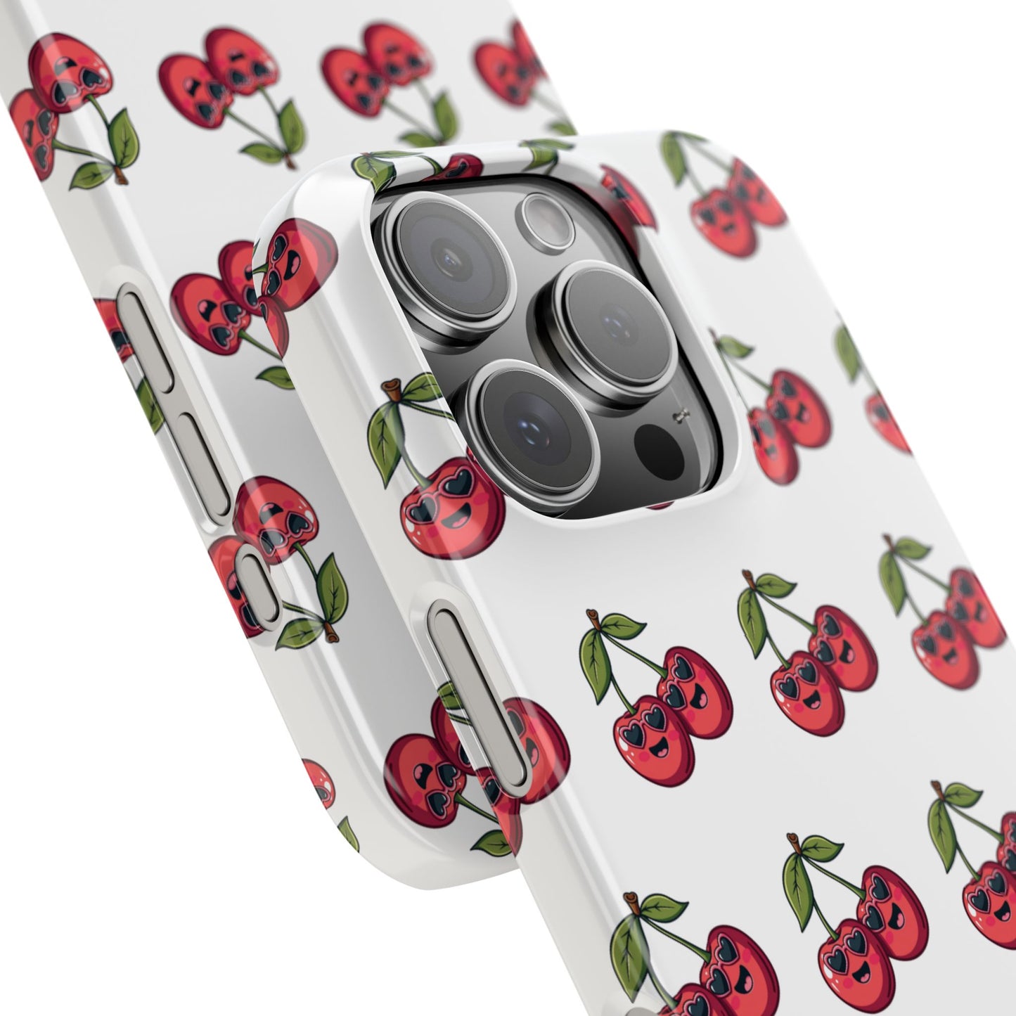 iPhone Snap Case Handyhülle Happy Cherry Design
