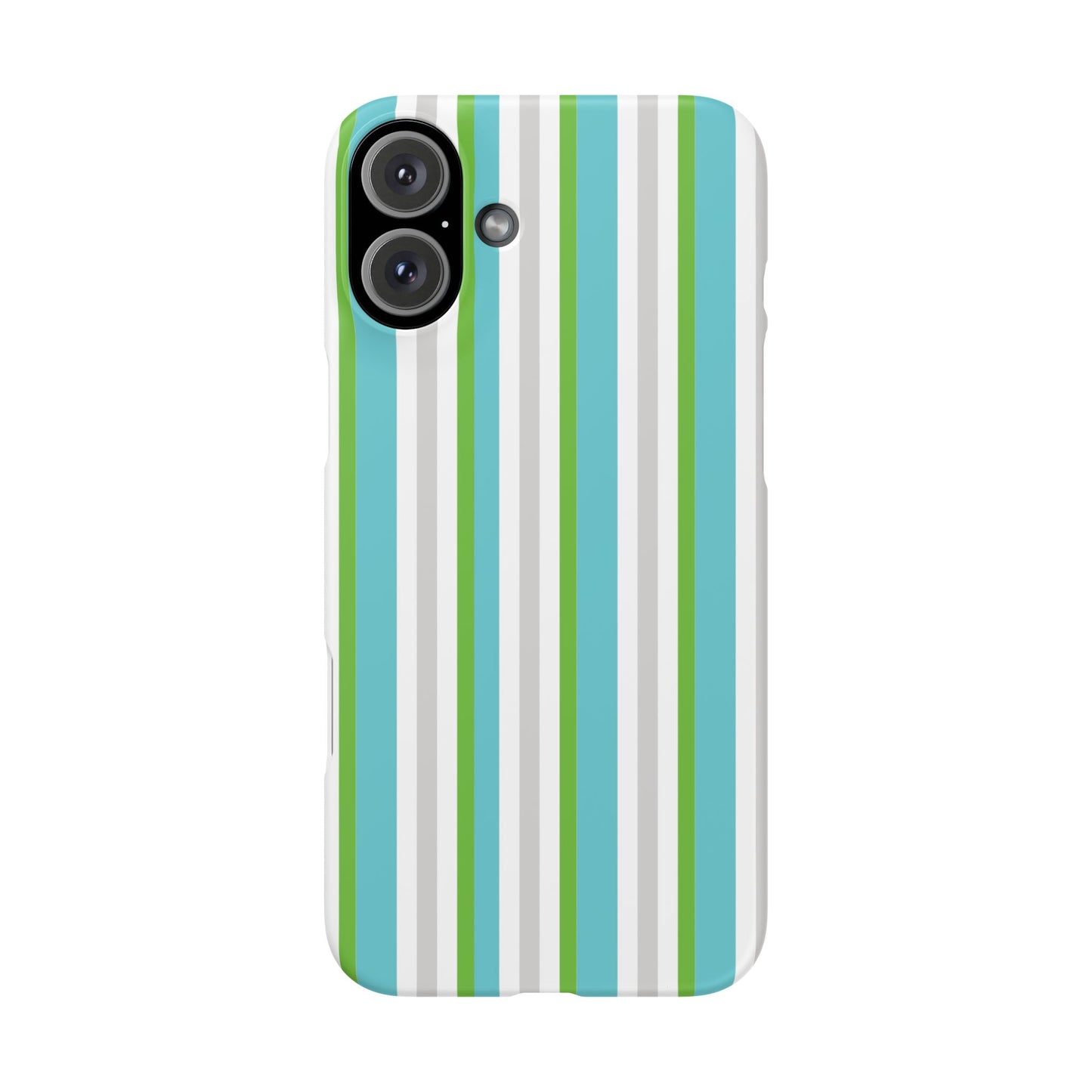iPhone Snap Case - Modernes Abstraktes Design mit Grünen und Weißen Linien