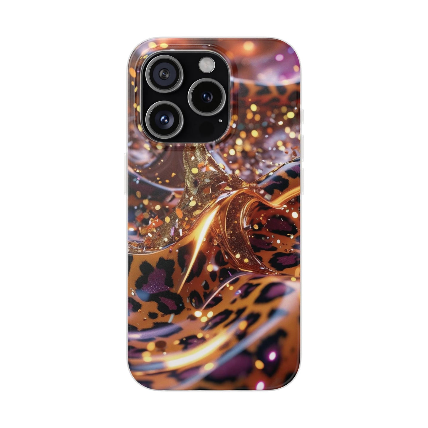 iPhone Flexi Case – Leopardenmuster