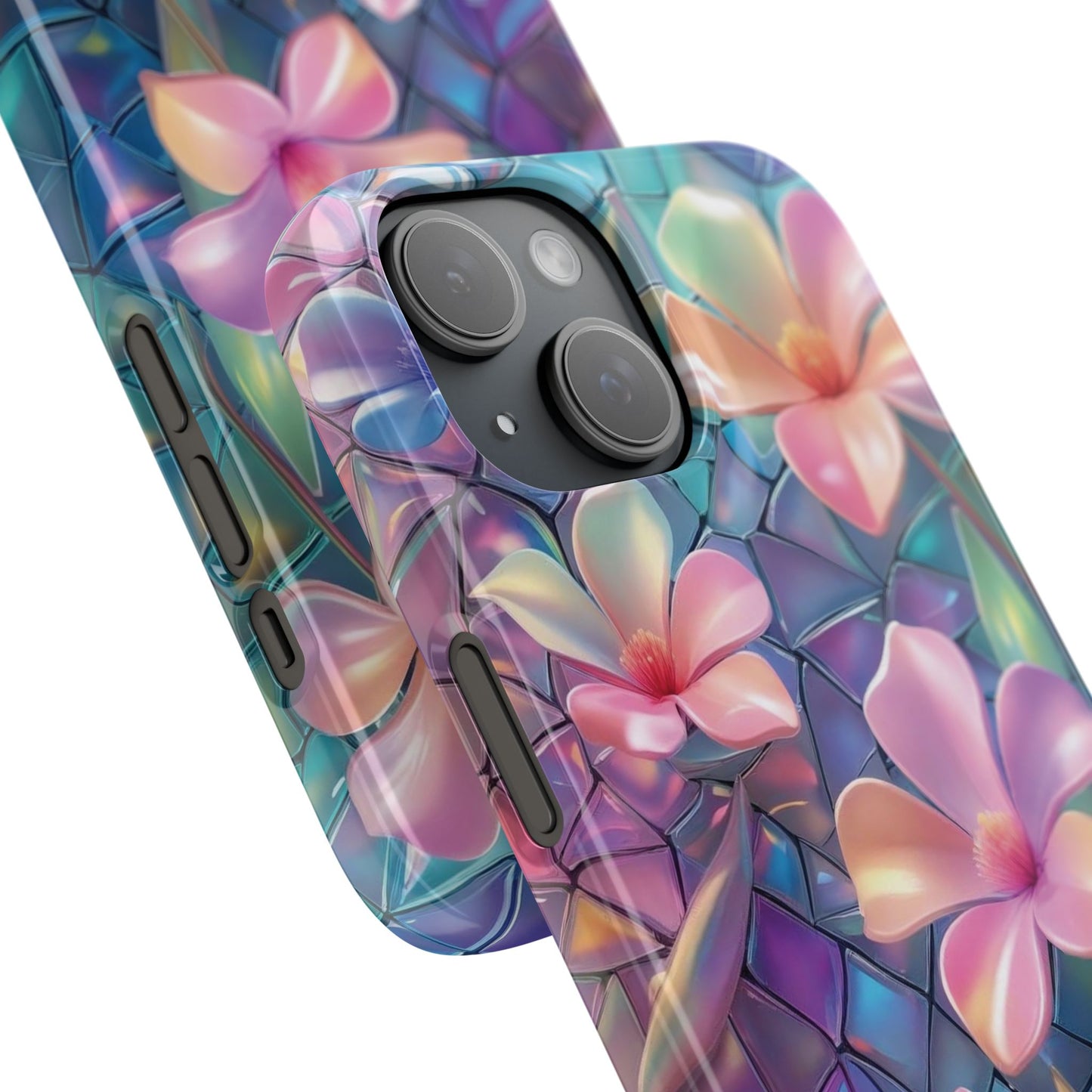 Snap Case Elegante Florale iPhone Handyhülle mit 3D-Effekt