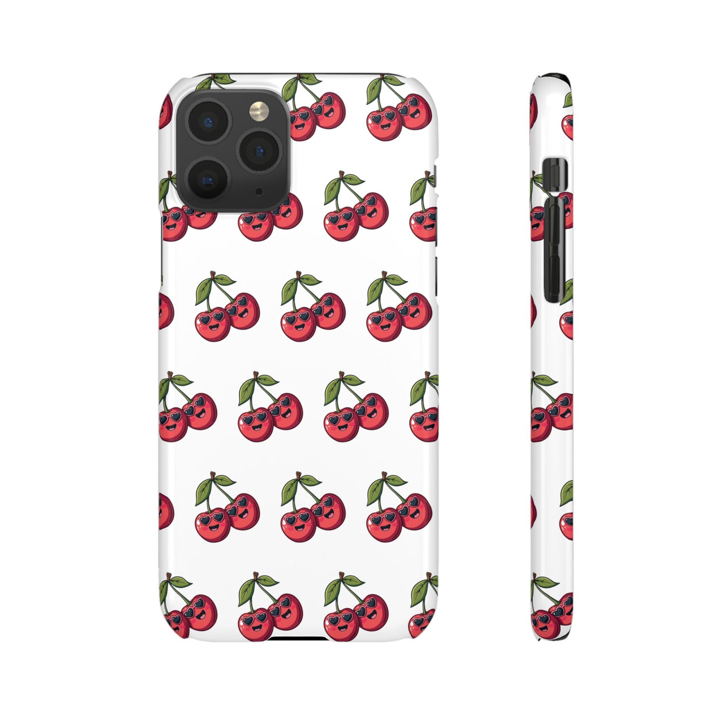 iPhone Snap Case Handyhülle Happy Cherry Design