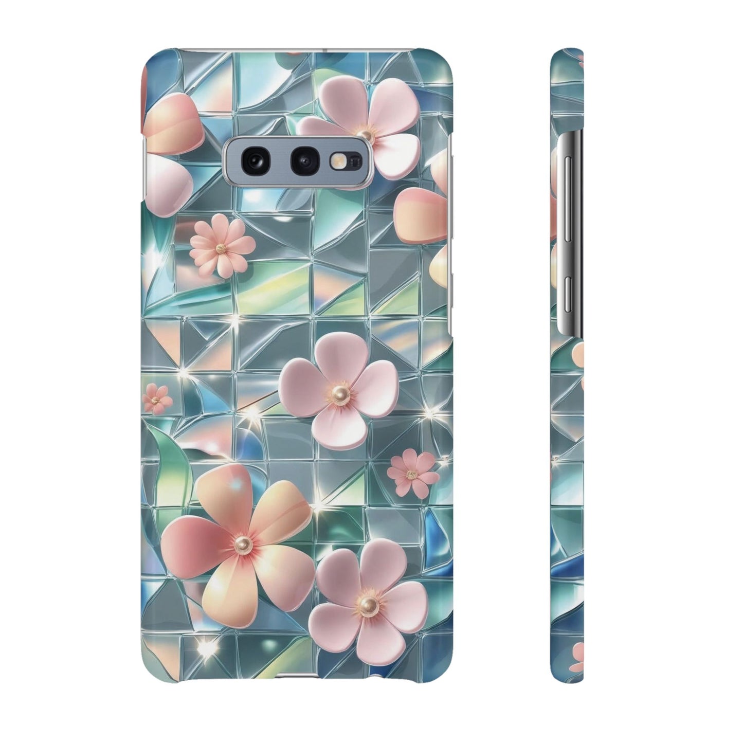Snap Case Samsung Handyhülle mit 3D-Effekt und Blumenmuster