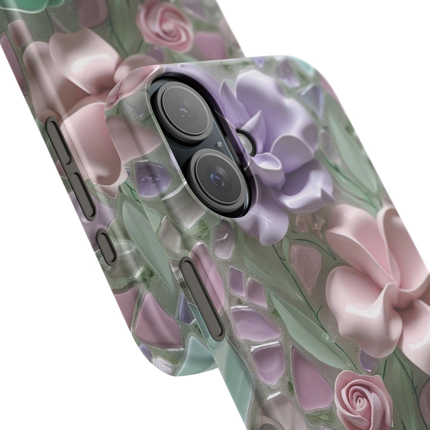 Snap Case Elegante Florale iPhone Handyhülle mit 3D-Effekt