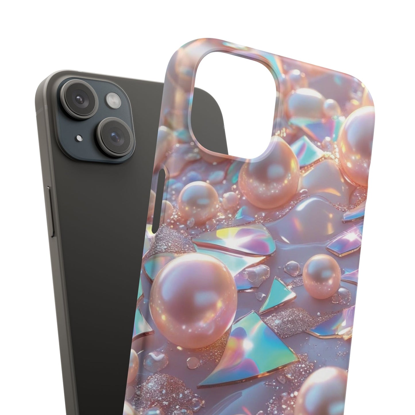 Snap Case iPhone Handyhülle – 3D Perlen Effekt