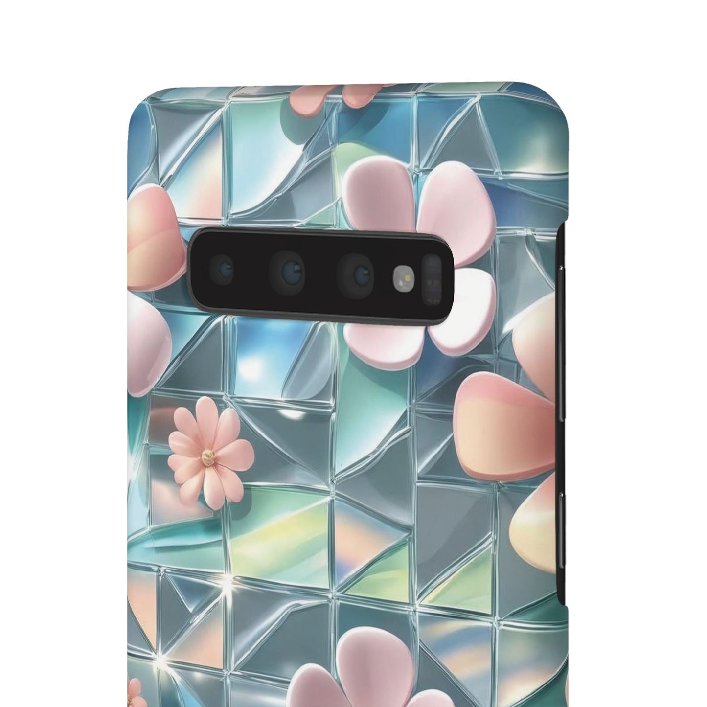 Snap Case Samsung Handyhülle mit 3D-Effekt und Blumenmuster