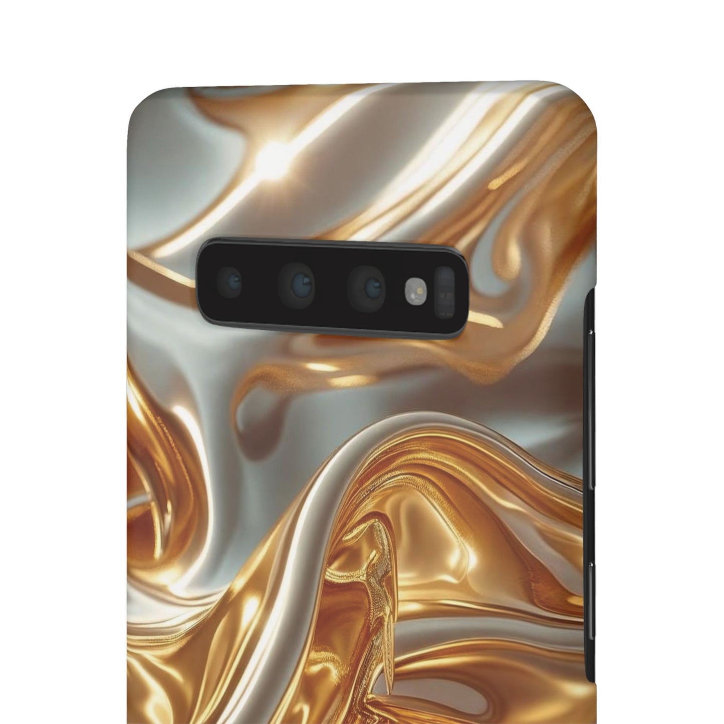 Snap Case Samsung Handyhülle – Gold Dynamic Liquid 3D Effekt
