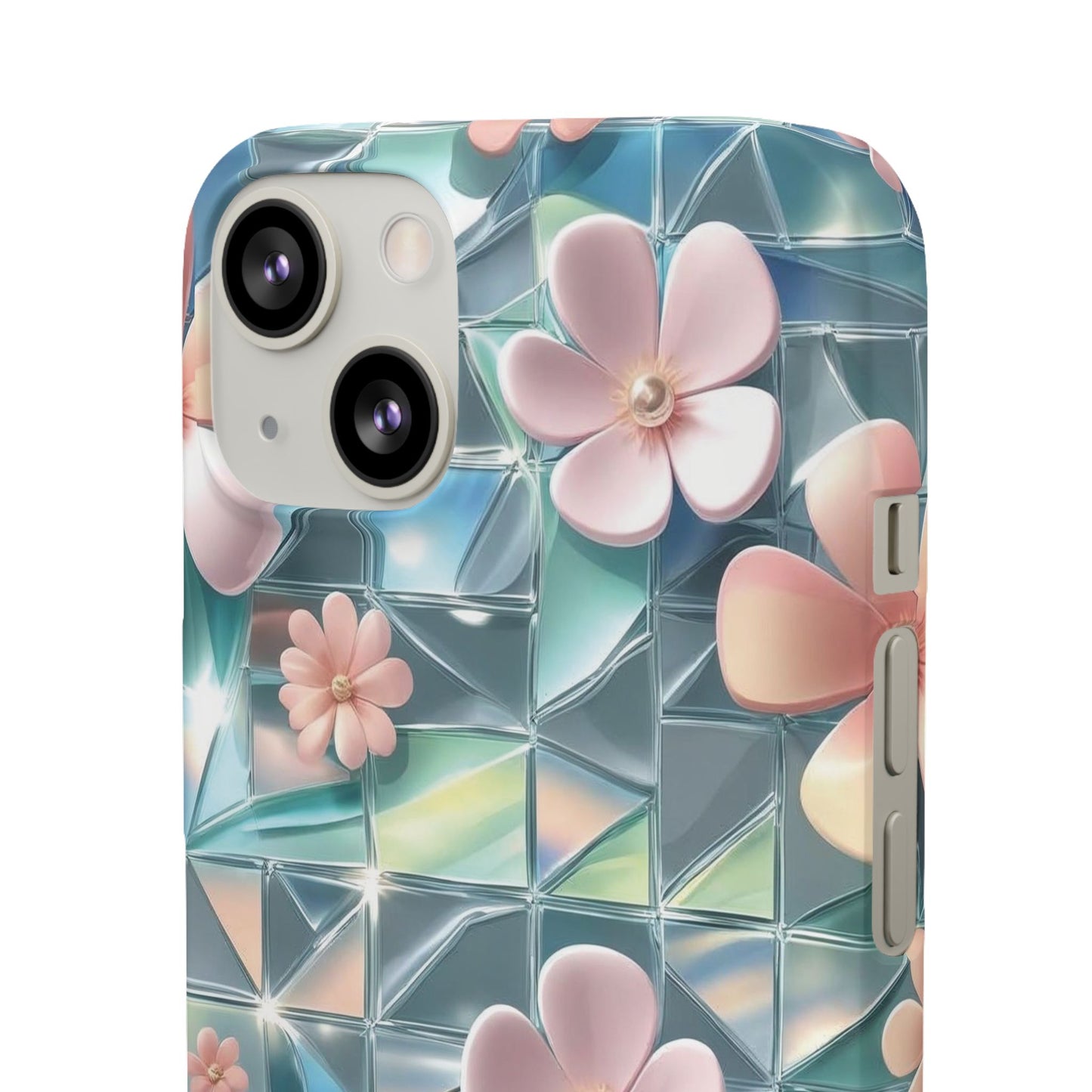 Snap Case iPhone Handyhülle mit 3D-Effekt Blumenmuster