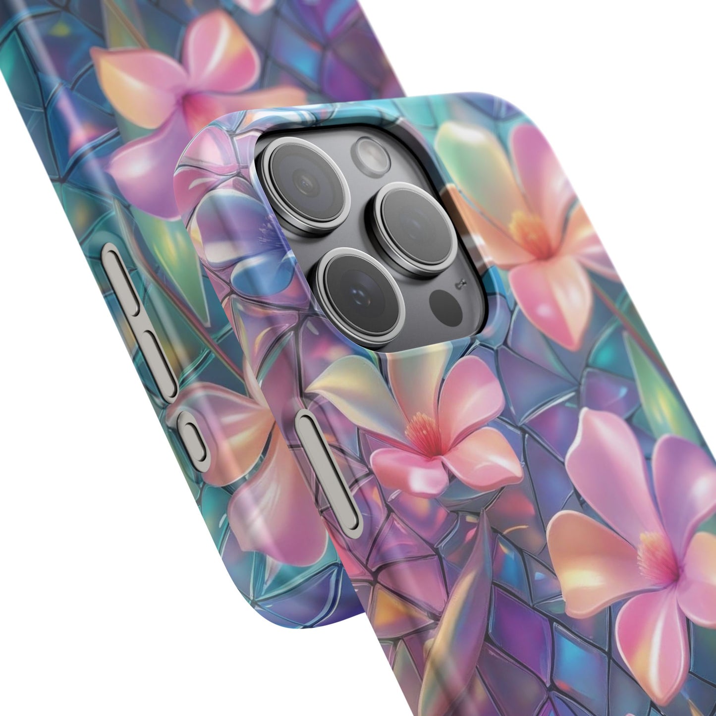 Snap Case Elegante Florale iPhone Handyhülle mit 3D-Effekt