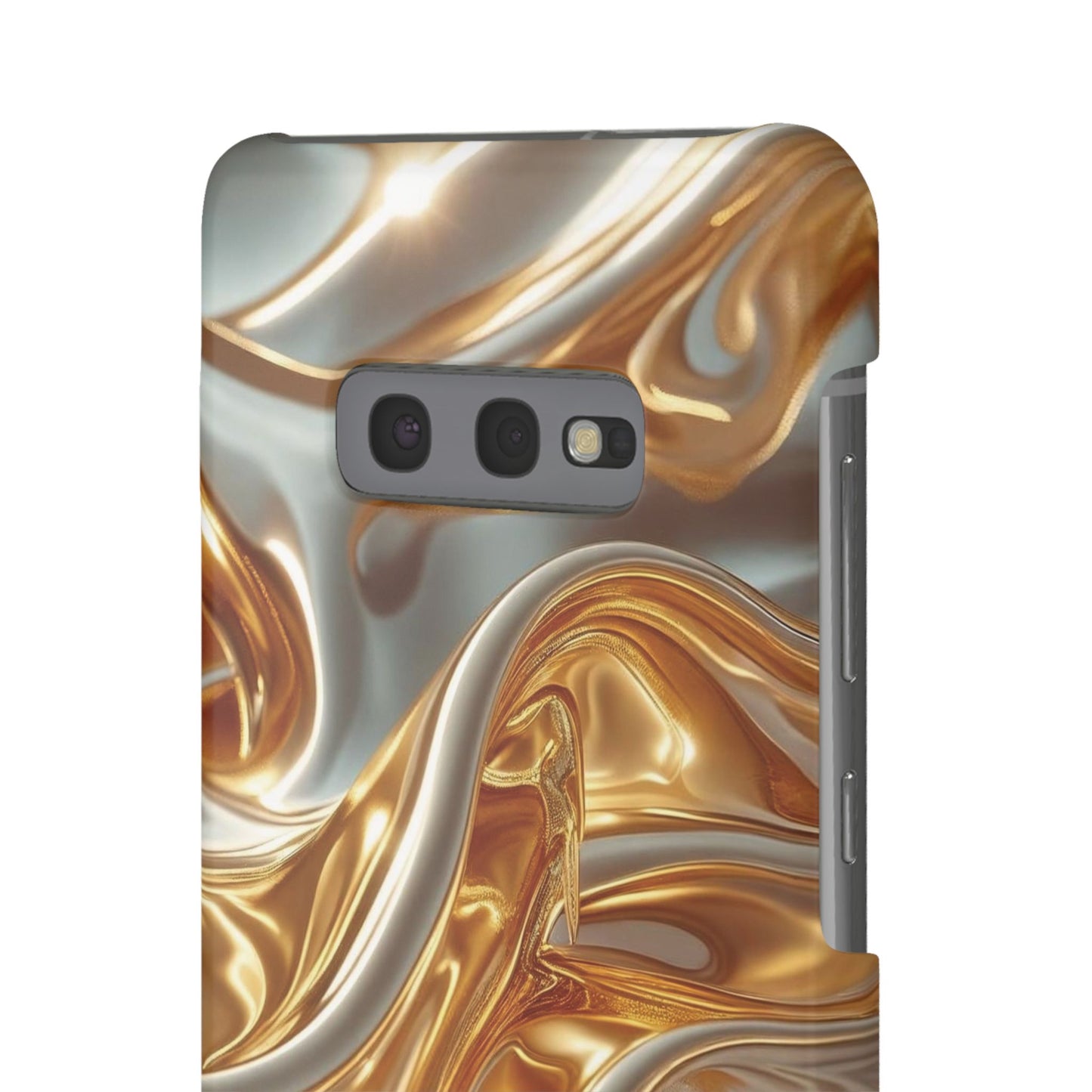 Snap Case Samsung Handyhülle – Gold Dynamic Liquid 3D Effekt