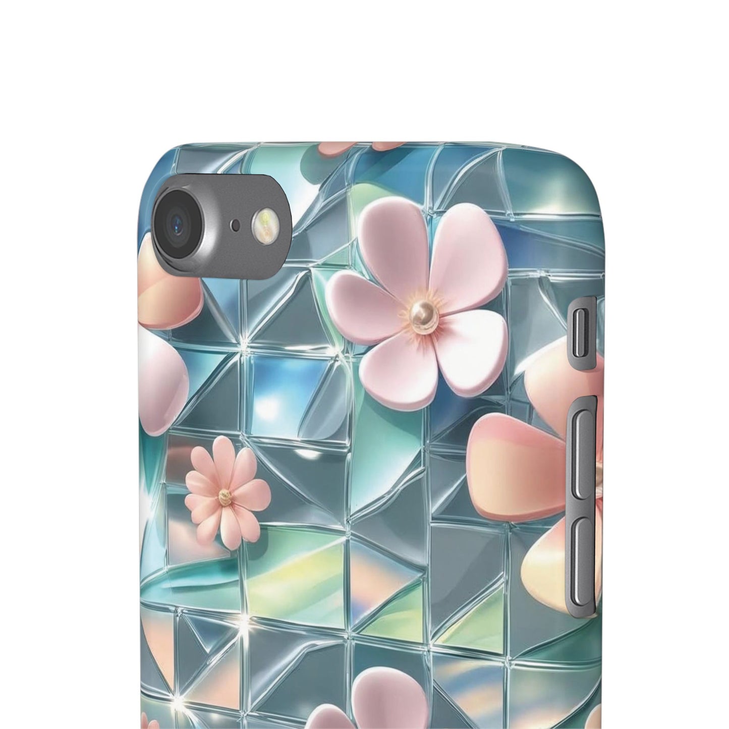 Snap Case iPhone Handyhülle mit 3D-Effekt Blumenmuster