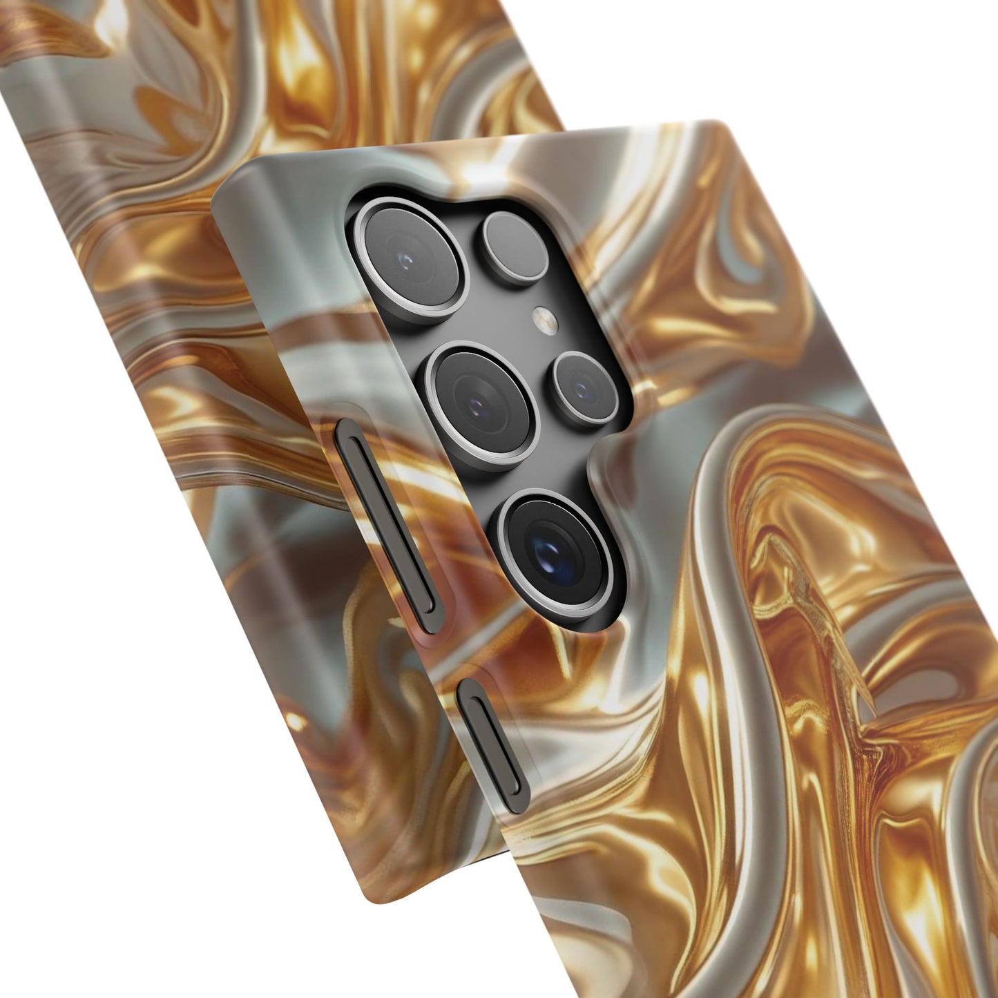 Snap Case Samsung Handyhülle – Gold Dynamic Liquid 3D Effekt