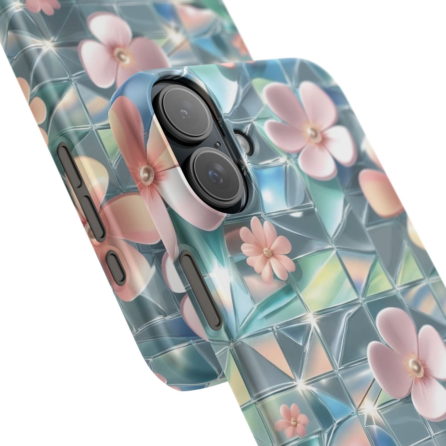 Snap Case iPhone Handyhülle mit 3D-Effekt Blumenmuster