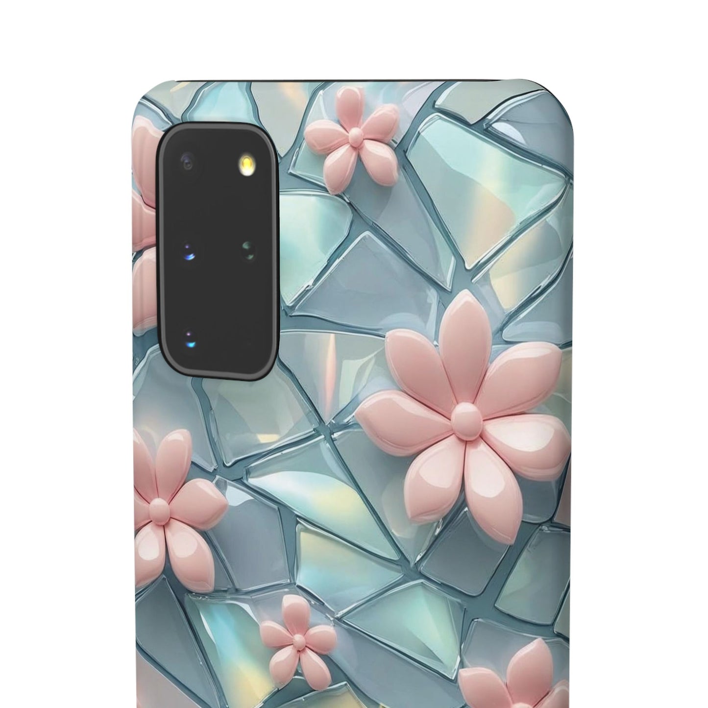 Snap Case Samsung Handyhülle mit 3D-Effekt und Blumenmuster