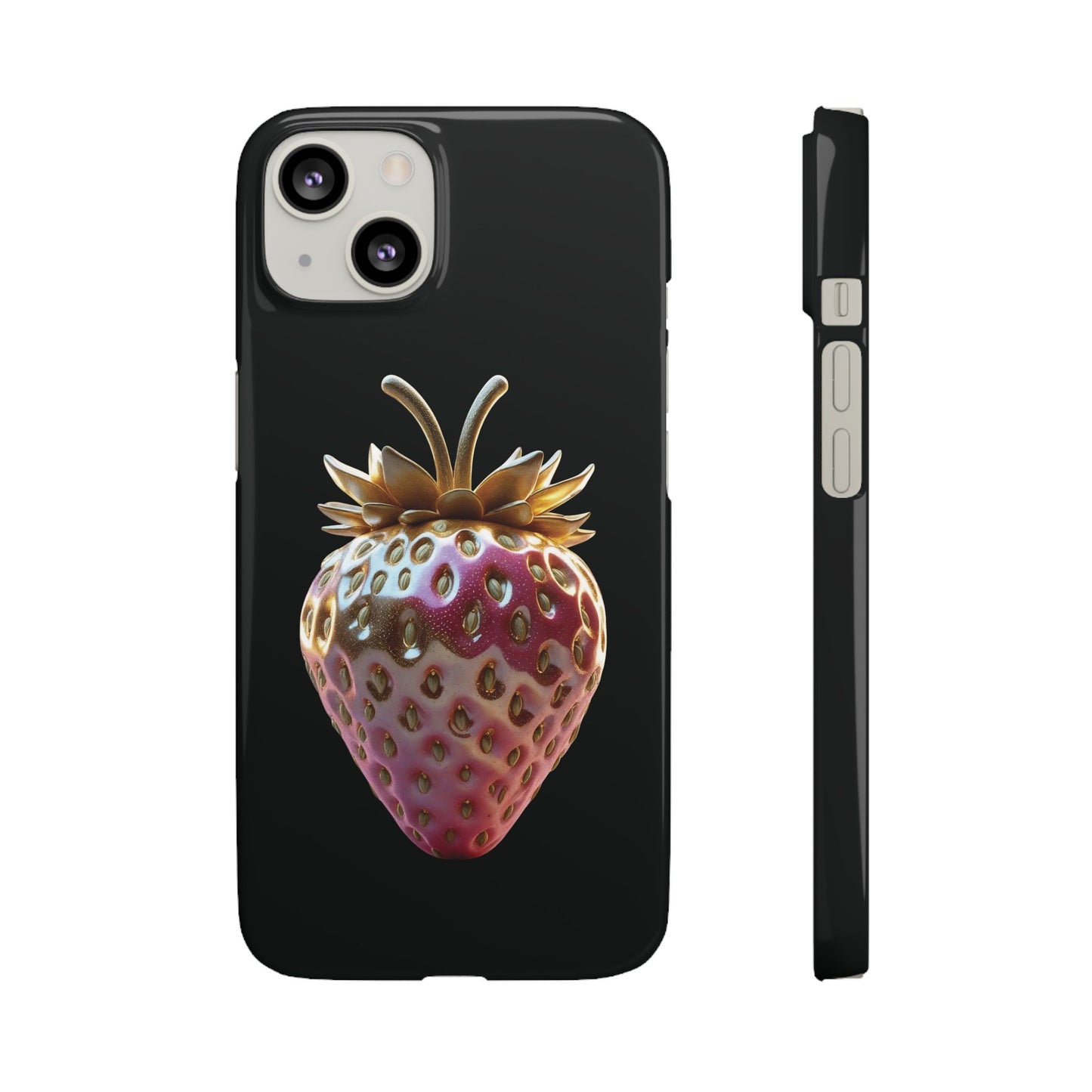 Snap Case iPhone Handyhülle - 3D Effekt Erdbeeren