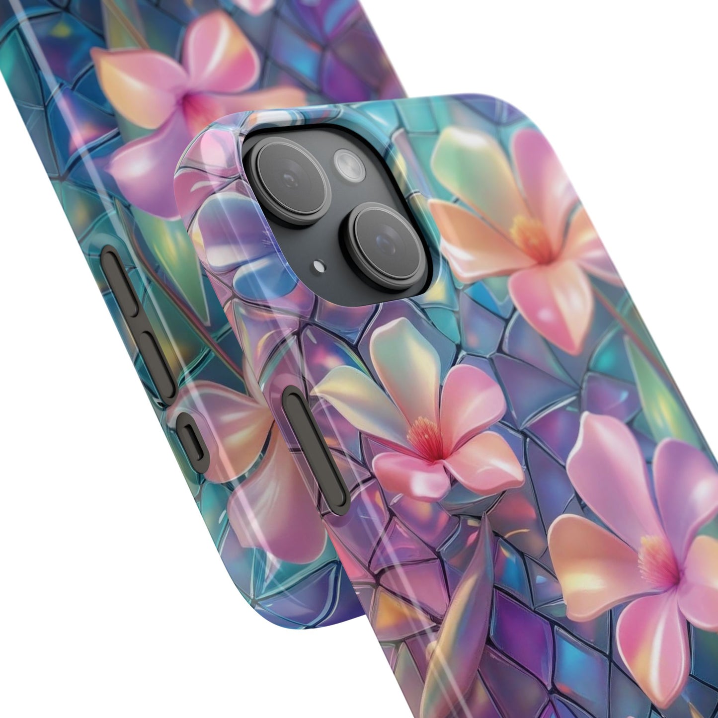 Snap Case Elegante Florale iPhone Handyhülle mit 3D-Effekt