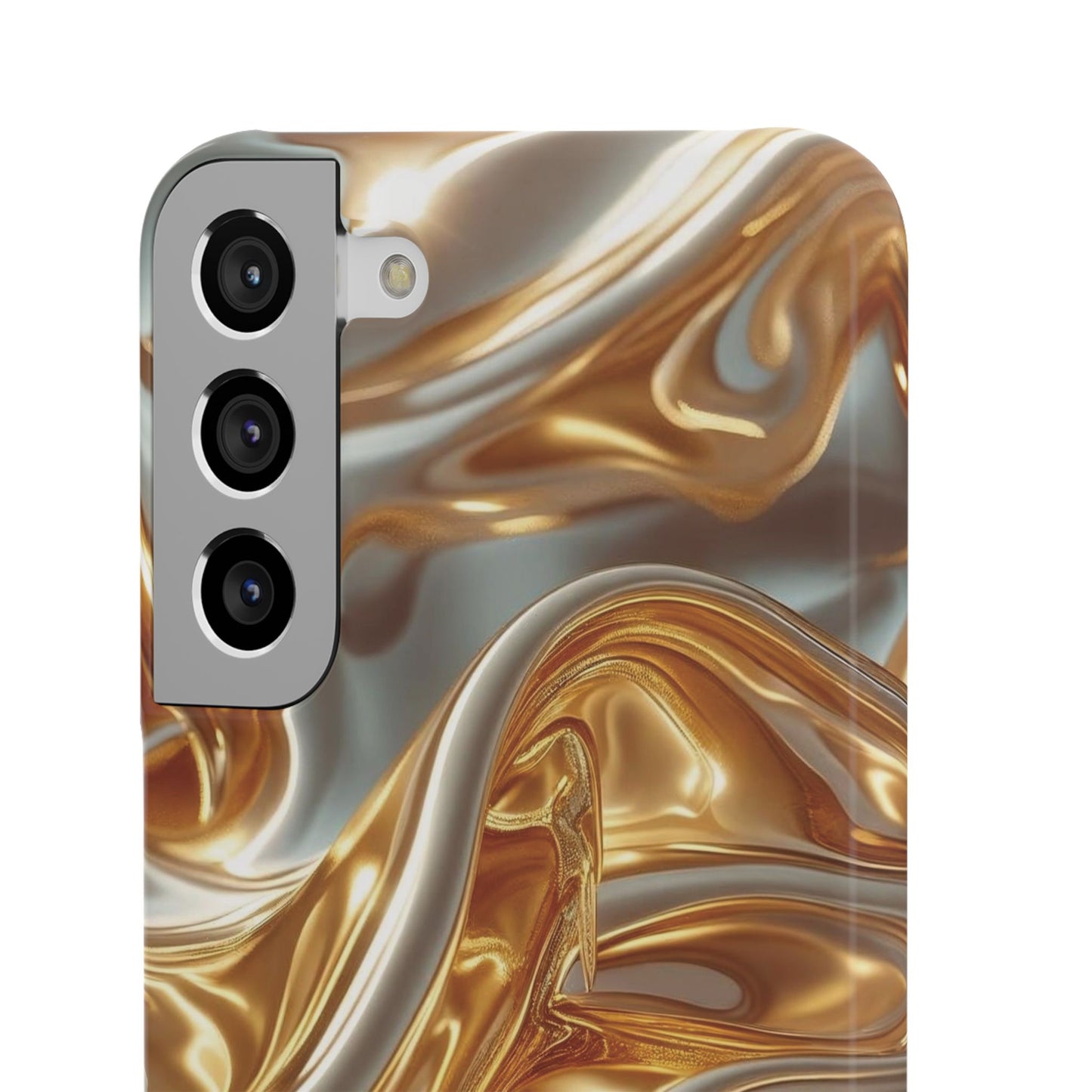 Snap Case Samsung Handyhülle – Gold Dynamic Liquid 3D Effekt