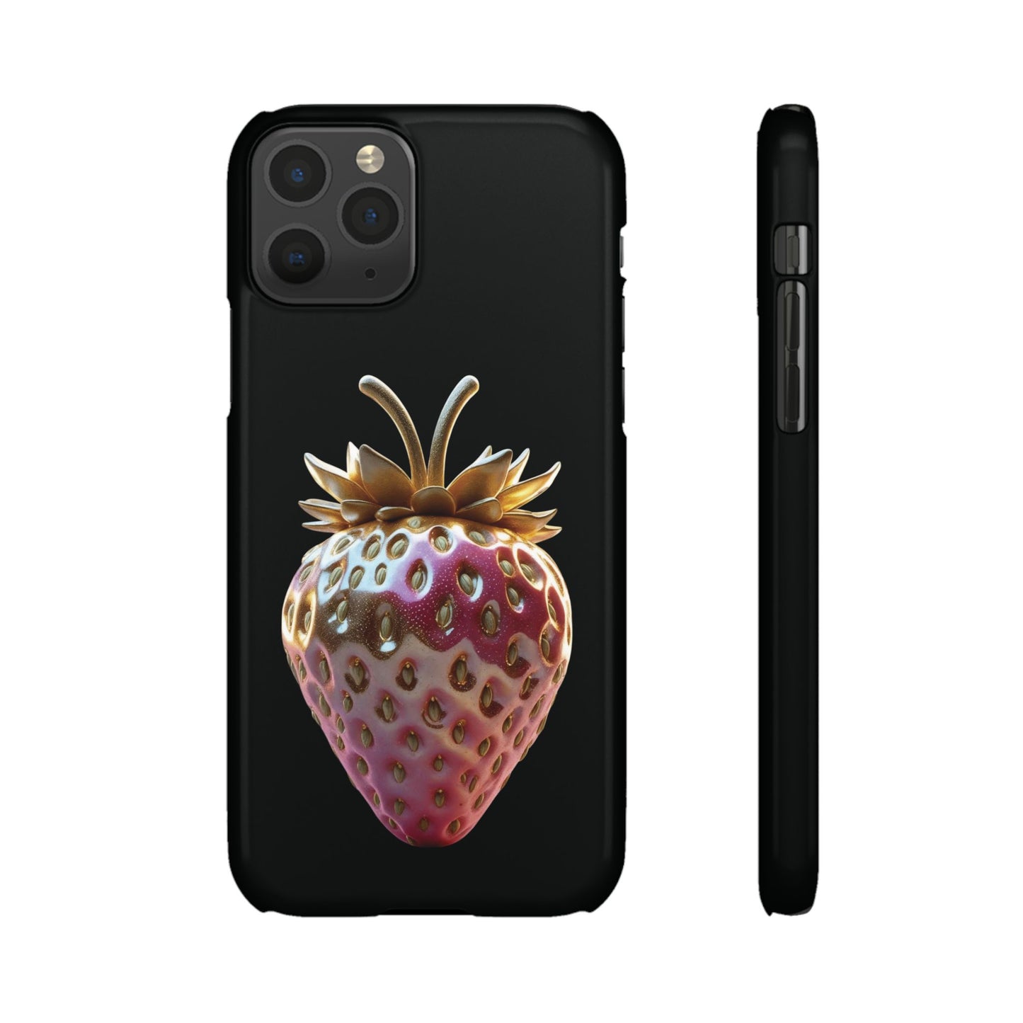 Snap Case iPhone Handyhülle - 3D Effekt Erdbeeren