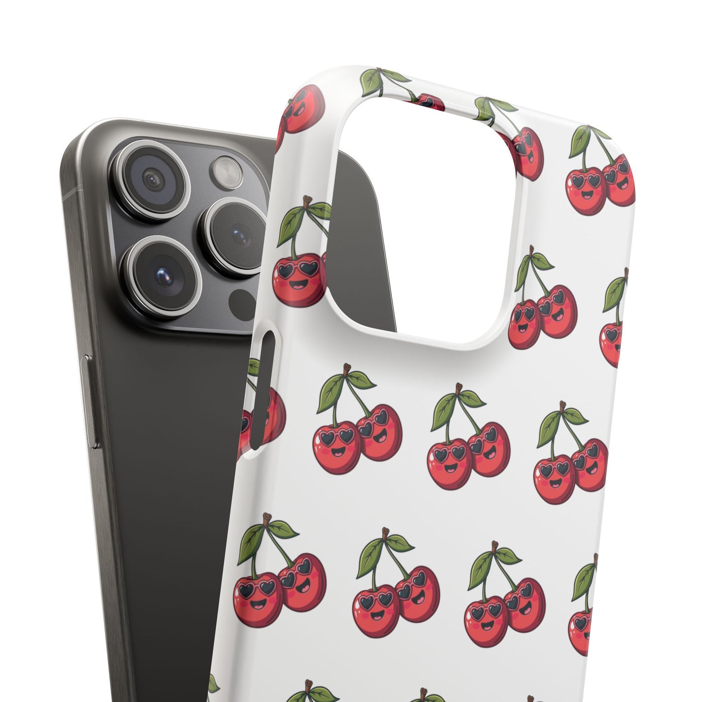 iPhone Snap Case Handyhülle Happy Cherry Design