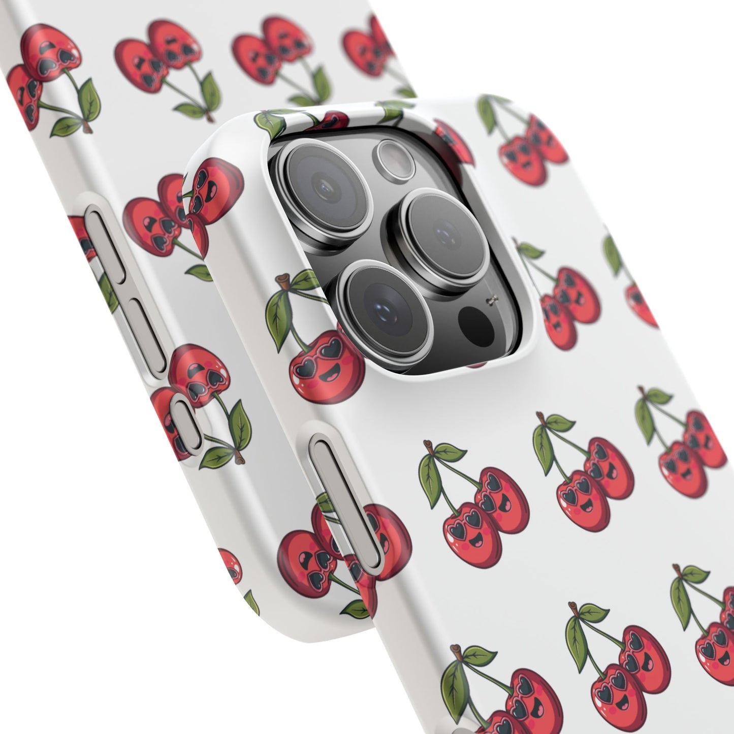 iPhone Snap Case Handyhülle Happy Cherry Design