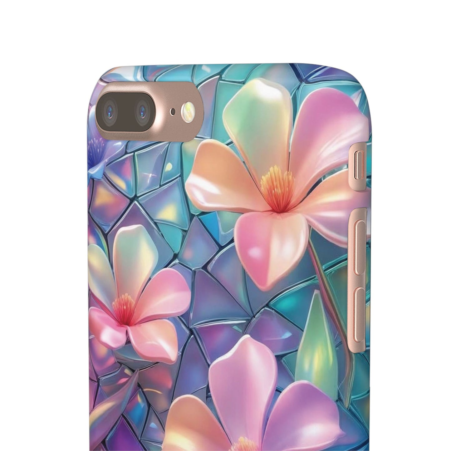 Snap Case Elegante Florale iPhone Handyhülle mit 3D-Effekt