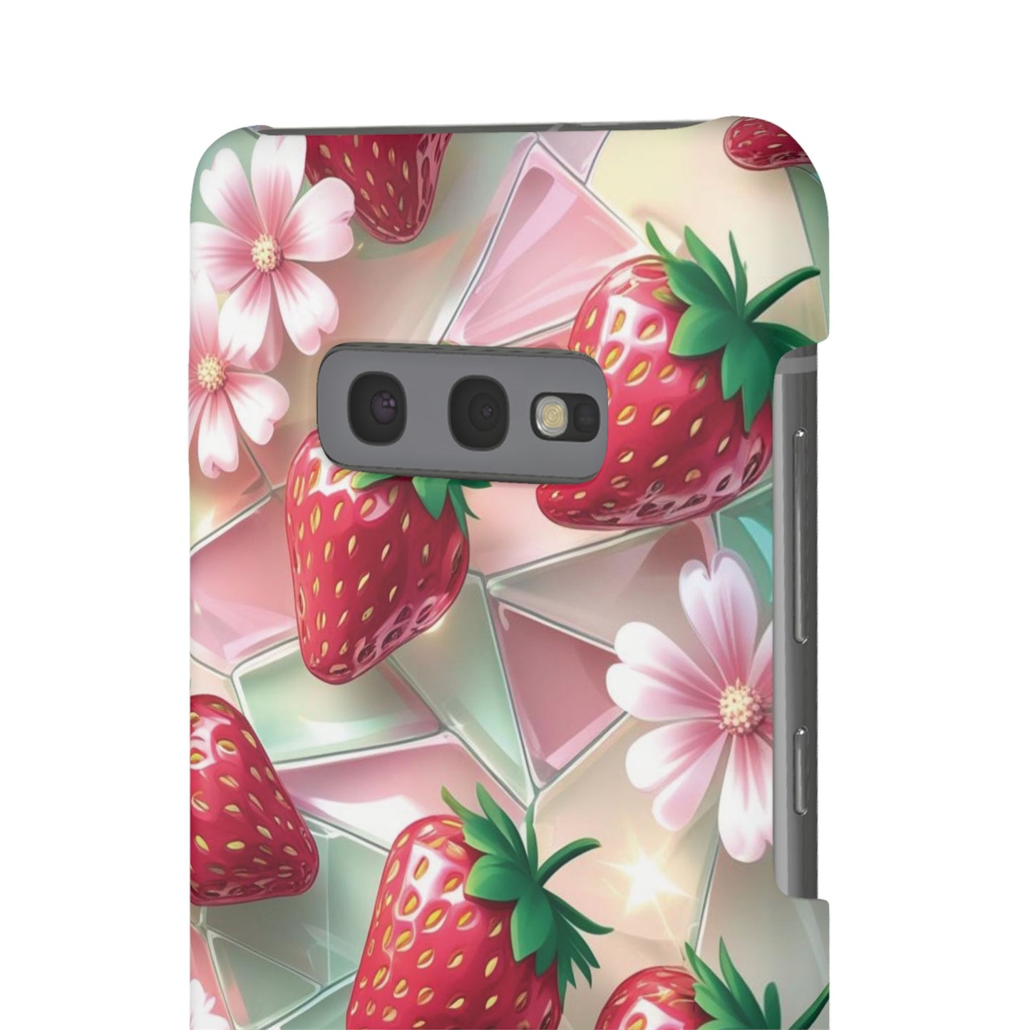 Snap Case Samsung Handyhülle - 3D Effekt Erdbeeren
