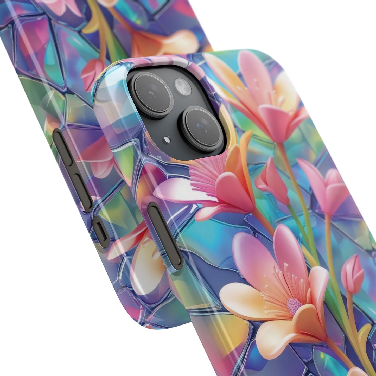 Snap Case Elegante Florale iPhone Handyhülle mit 3D-Effekt