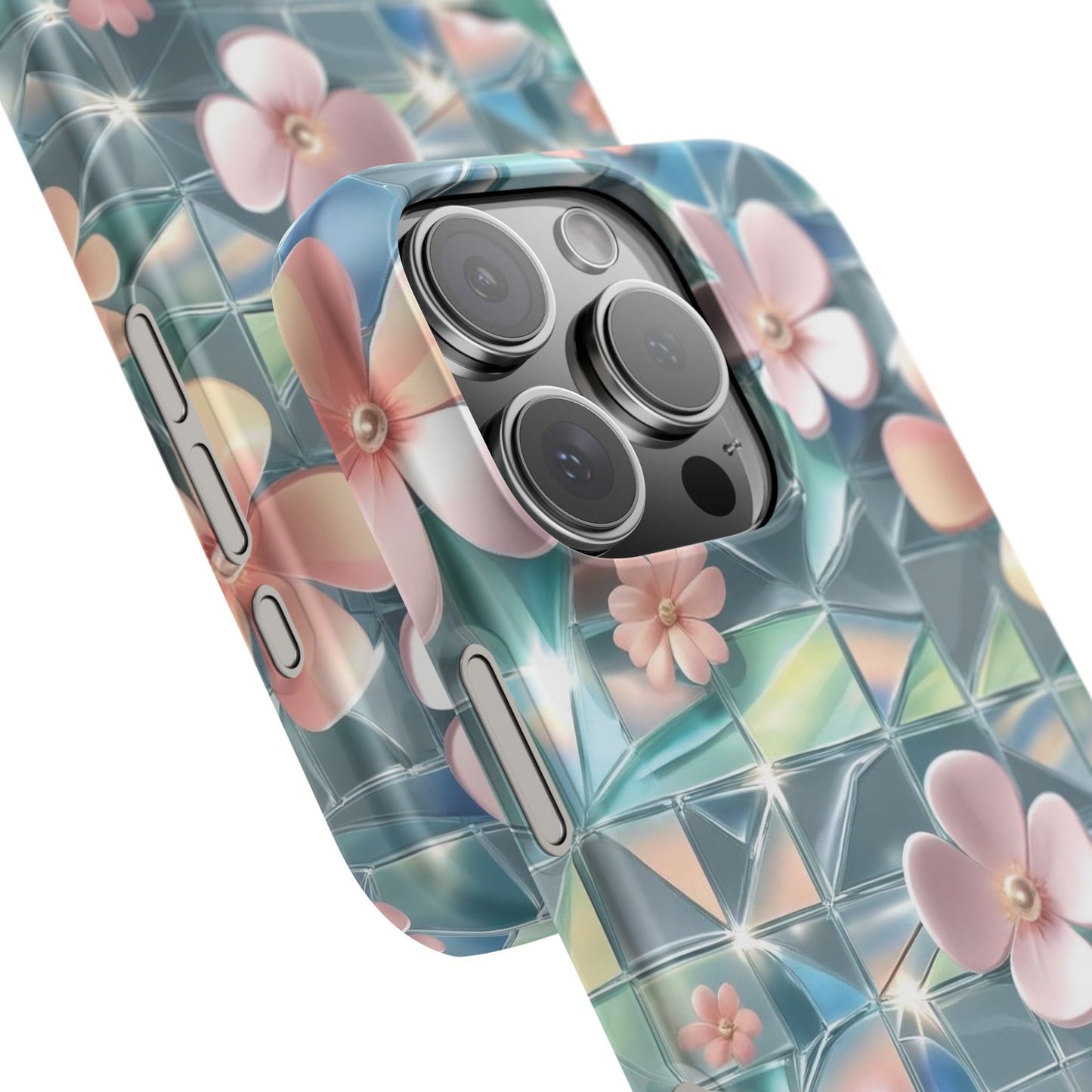 Snap Case iPhone Handyhülle mit 3D-Effekt Blumenmuster
