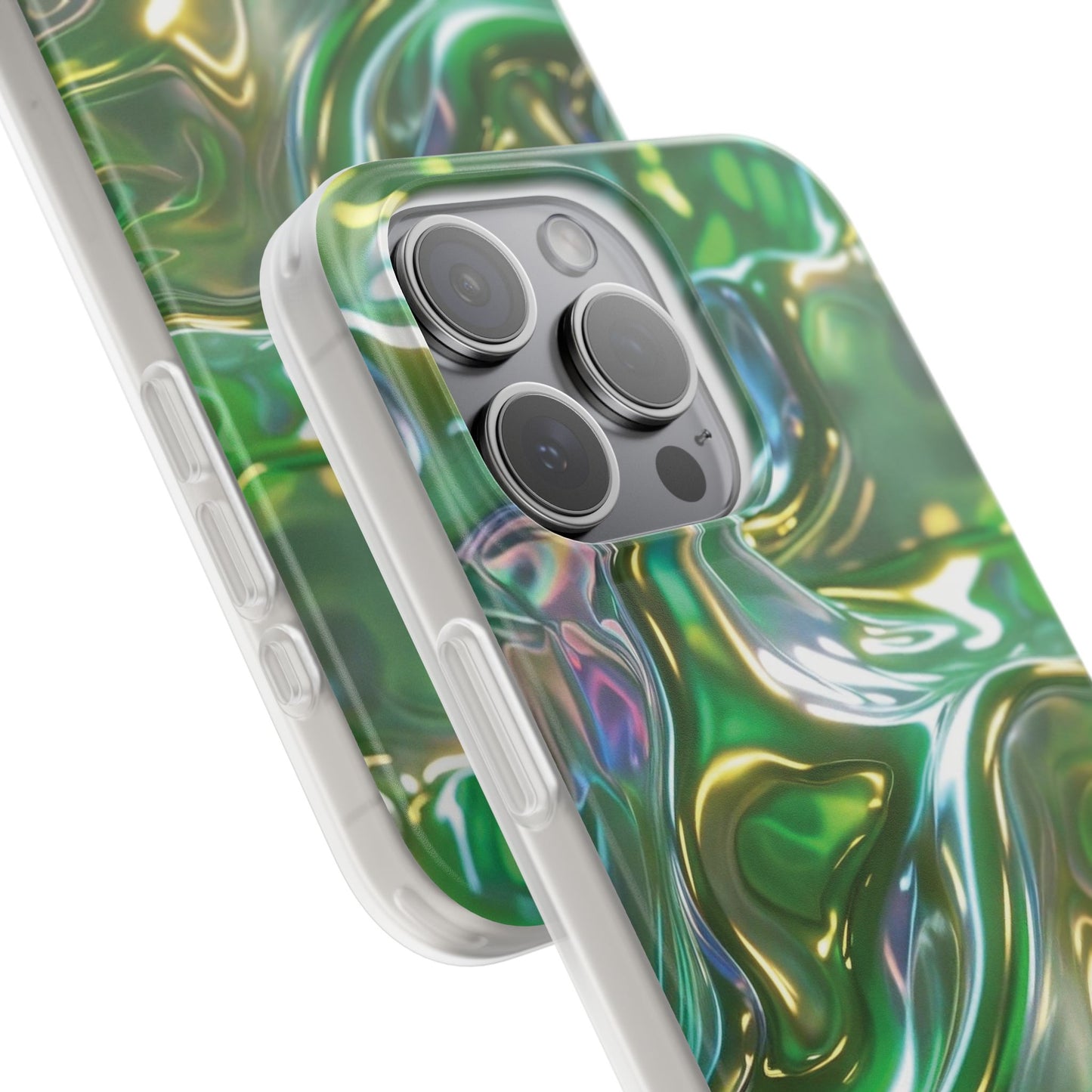 iPhone Handyhülle Flexi Case - Grün Metallic