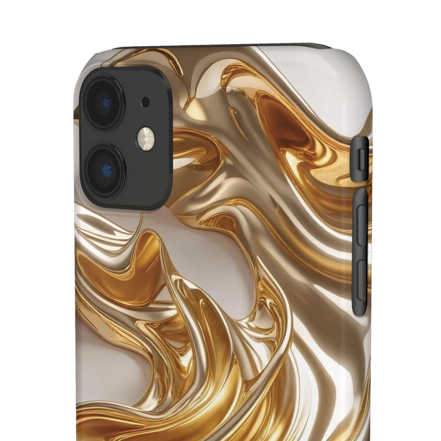 Snap Case iPhone Handyhülle – Gold Dynamic Liquid 3D Effekt
