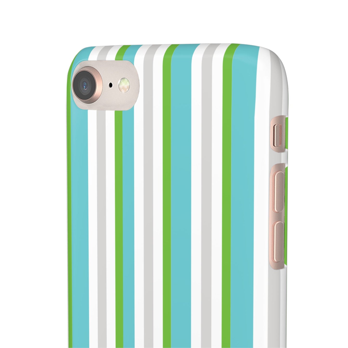 iPhone Snap Case - Modernes Abstraktes Design mit Grünen und Weißen Linien