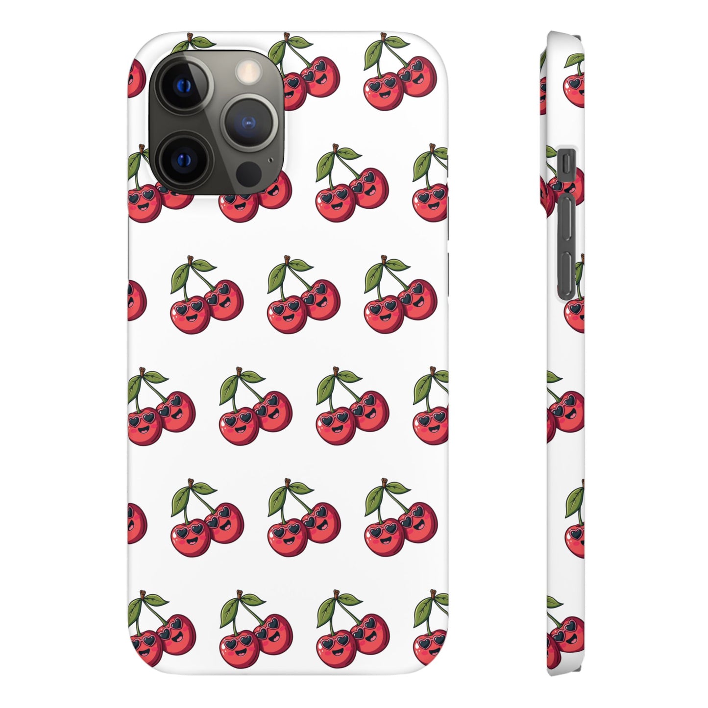 iPhone Snap Case Handyhülle Happy Cherry Design