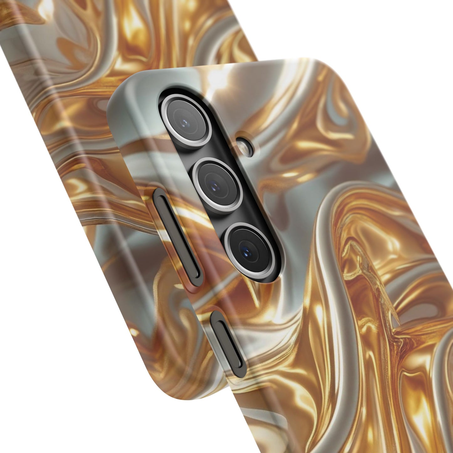 Snap Case Samsung Handyhülle – Gold Dynamic Liquid 3D Effekt